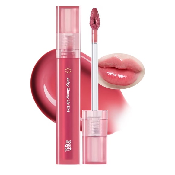 Touch In Sol Vegan Again Juicy Glossy Lip Tint Cherry Rose - Picture 1 of 3